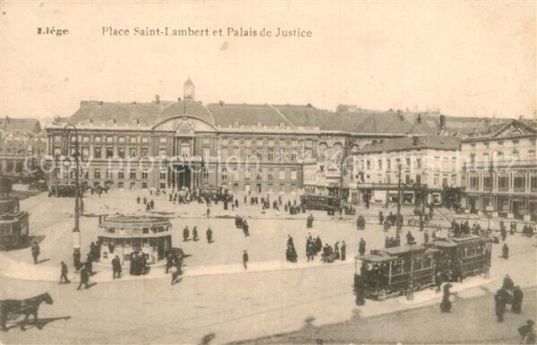 Strassenbahn Liege Place Saint-Lambert Palais de Jus