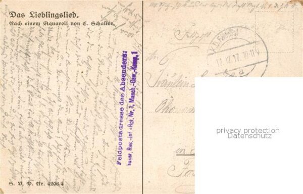 Kuenstlerkarte C. Schaller Das Lieblingslied – Bild 2