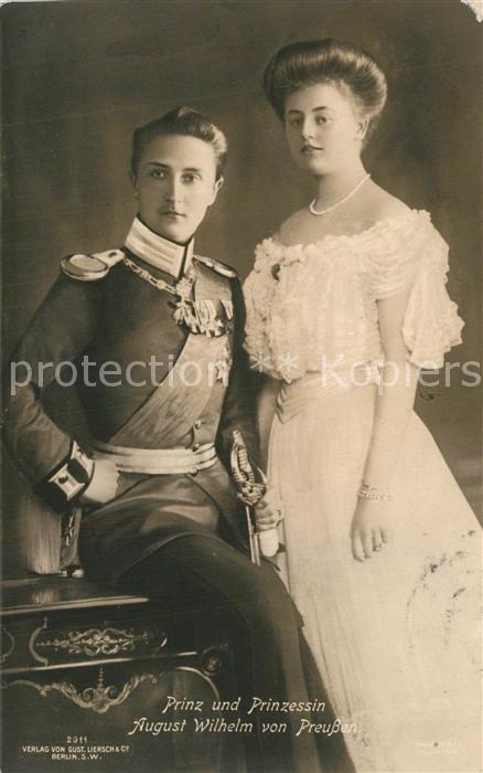Adel Preussen Prinz und Prinzessin August Wilhelm von