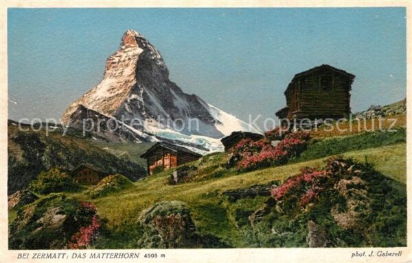 Foto Gaberell J. Nr. 4206 Zermatt Matterhorn