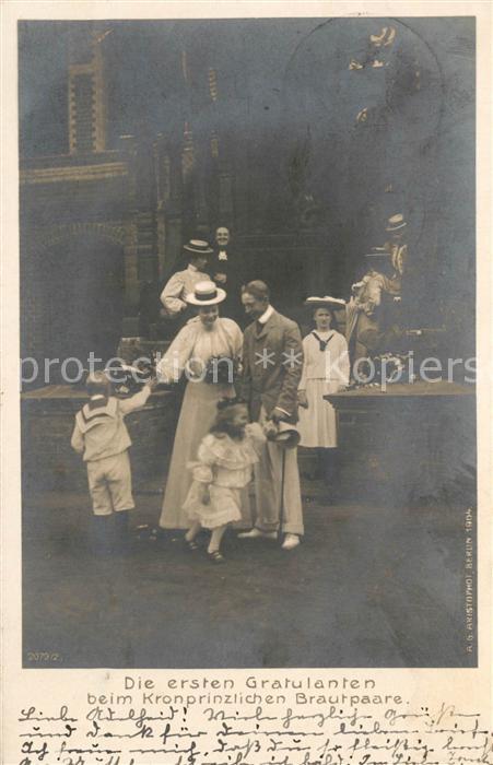 Adel Preussen Hochzeit Brautpaar