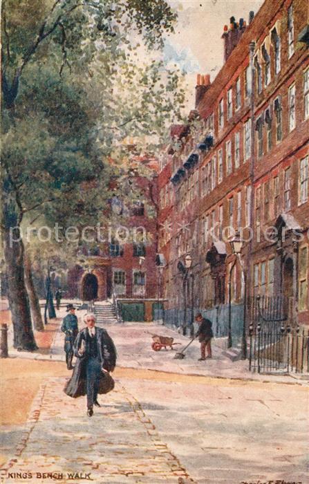 Verlag Tucks Oilette Nr. 1538 Kings Bench Walks Charles E. Flowe