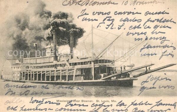 Dampfer Schaufelrad Mississippi River Steamer St. Louis