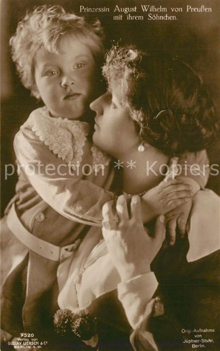 Adel Preussen Prinzessin August Wilhelm mit Söhnchen