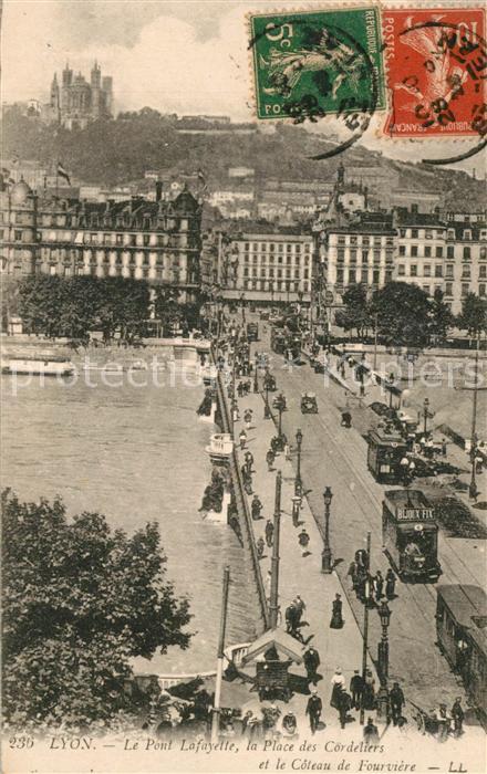 Strassenbahn Lyon Pont Lafayette Place des Cordelier