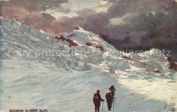 Verlag Tucks Oilette Nr. 15 Ascension du Mont Blanc