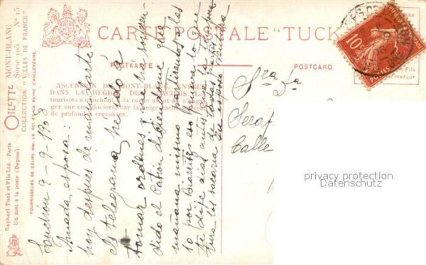Verlag Tucks Oilette Nr. 15 Ascension du Mont Blanc – Bild 2