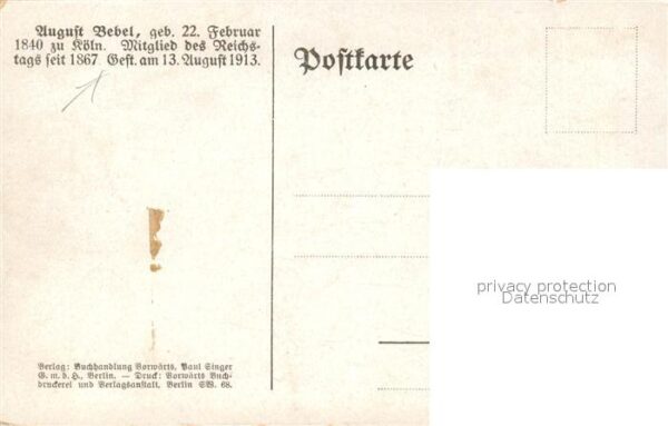 Politiker August Bebel – Bild 2