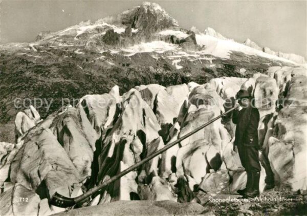 Alphorn Alphornbl?ser Rhonegletscher