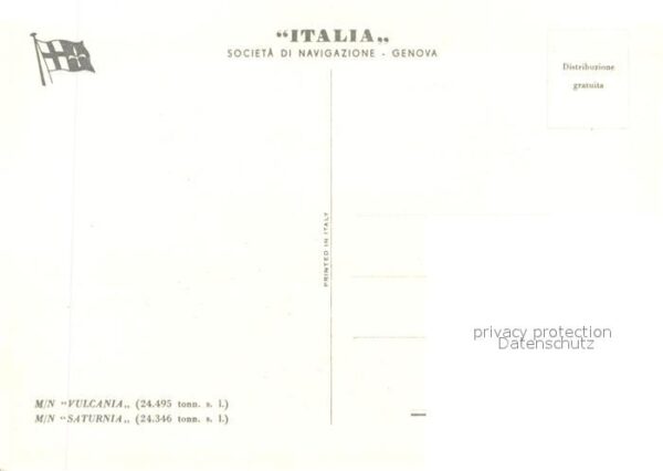 Dampfer Oceanliner M/N Vulcania – Bild 2