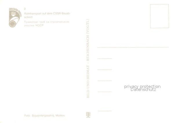 Oelfoerderung Oil Fields Druschba-Trasse Rohrtransport CSSR-Baua – Bild 2