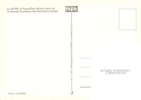 Adel Luxembourg Luxemburg Grand-Duc Henri Grande-Duchesse Maria T – Bild 2