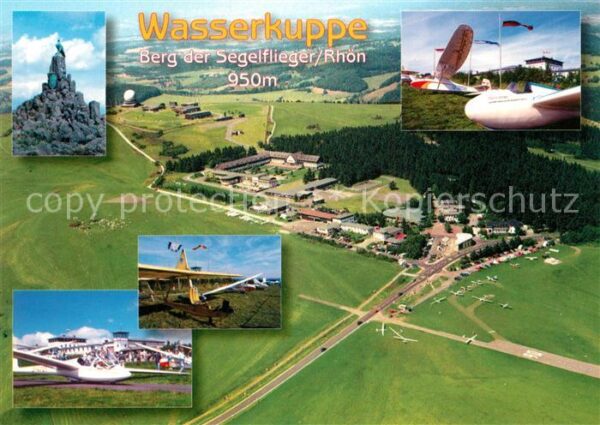 Segelflug Gliding Vol-Voile Vuolo-a-Vela Wasserkuppe Fliegeraufnahme