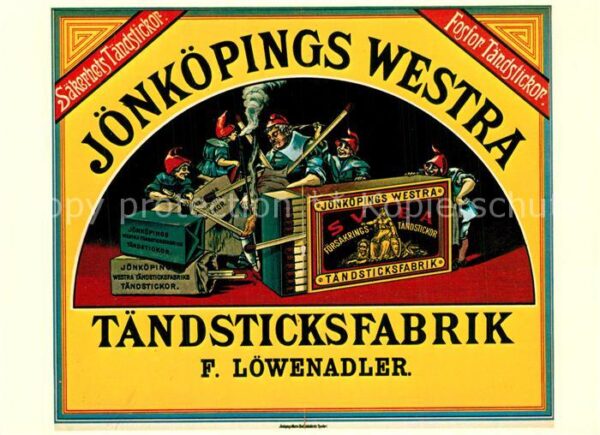 Streichholz J?nk?pings Westra T?ndsticksfabrik F. L