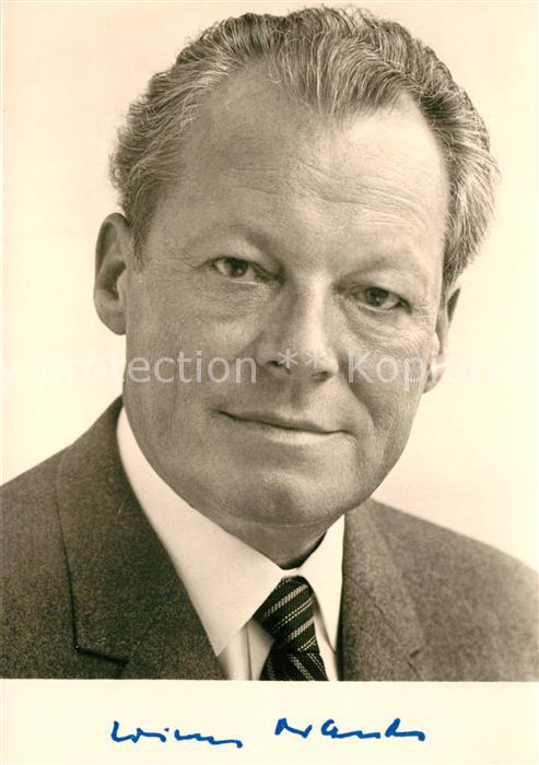 Politiker Willy Brandt Autogramm