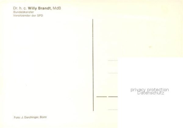 Politiker Willy Brandt Autogramm – Bild 2