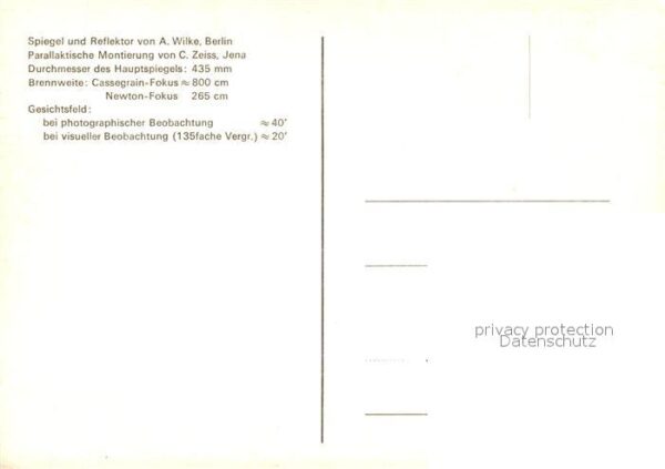 Astronomie Spiegelteleskop Sternwarte Olbers-Gesel – Bild 2