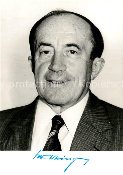 Politiker Werner Dollinger Autogramm
