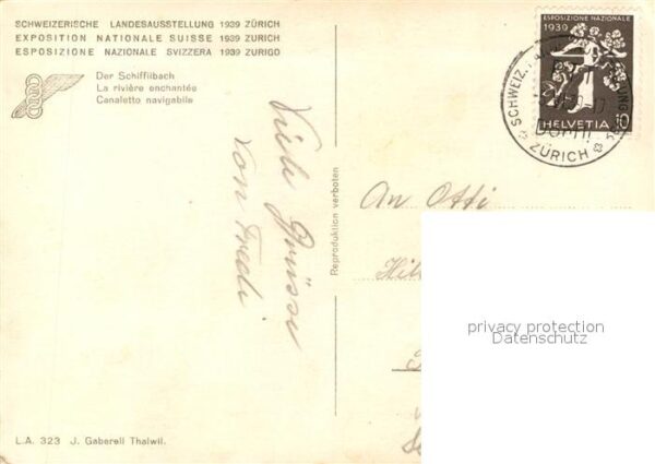 Landesausstellung Z?rich 1939 Schifflibach – Bild 2