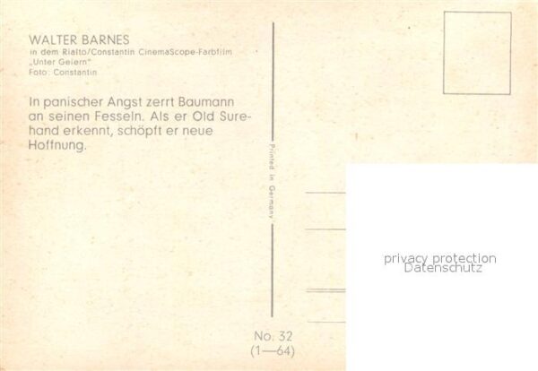Kino Film Unter Geiern Walter Barnes – Bild 2