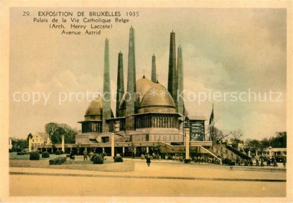 Exposition Internationale Bruxelles 1935 Palais de la Vie Catholique Belge