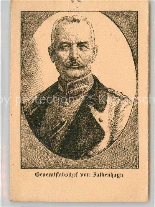 Militaria Generaele Stab Deutschland Erich von Falkenhayn Kronprinz