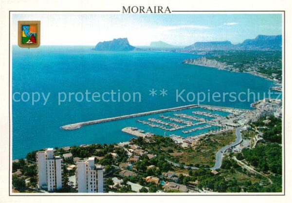 Moraira Küstenpanorama Hafen Fliegeraufnahme