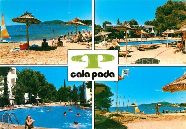 Santa Eulalia del Rio Ferienanlage Cala pada Strand Swimming