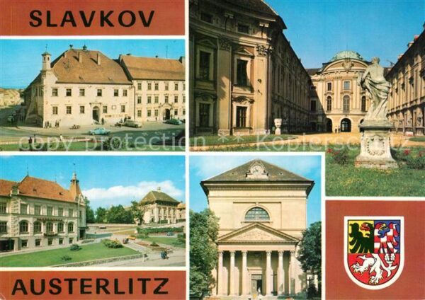 Slavkov u Brna Gebäude Schloss Denkmal Wappen