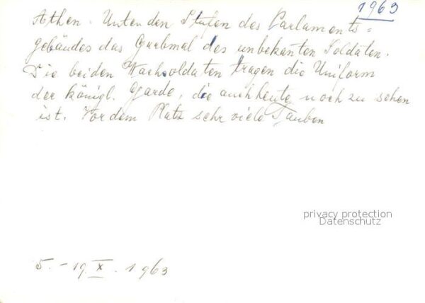 Athenes Athen The unknown Soldier's grove Grabmal des – Bild 2