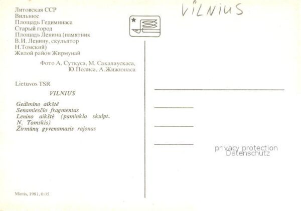Vilnius Schloss Denkmal Altstadt Siedlung Hochh – Bild 2