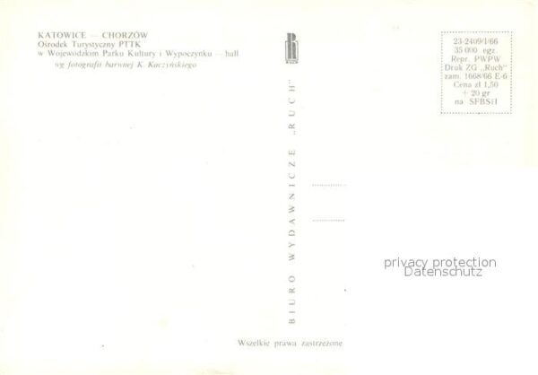 Chorzow Koenigshuette Oberschlesien Osrodek Turystyczny PTTK Hall – Bild 2