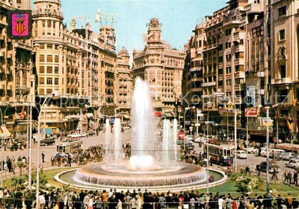 Valencia Valenciana Plaza del Caudillo fuente monumental
