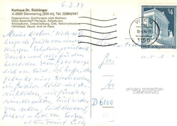 Semmering Niederoesterreich Kurhaus Dr Stühlinger Fliegeraufnahme – Bild 2