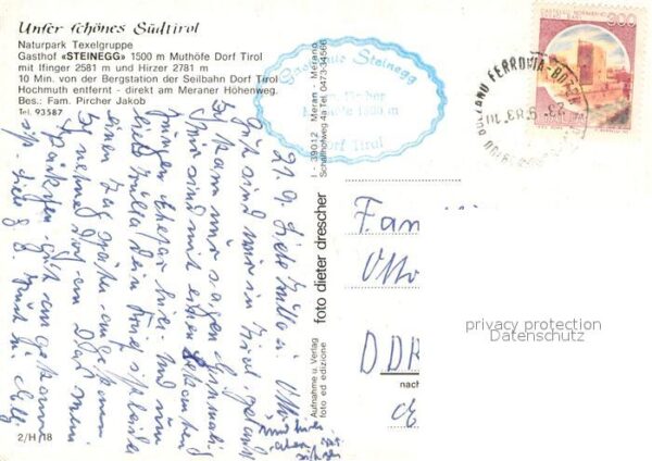 Muthoefe Dorf Tirol Berggasthof Steinegg Naturpark Texelgru – Bild 2