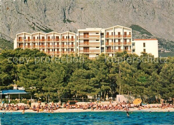 Baska Voda Hotel Horizont Strand Ansicht vom Meer