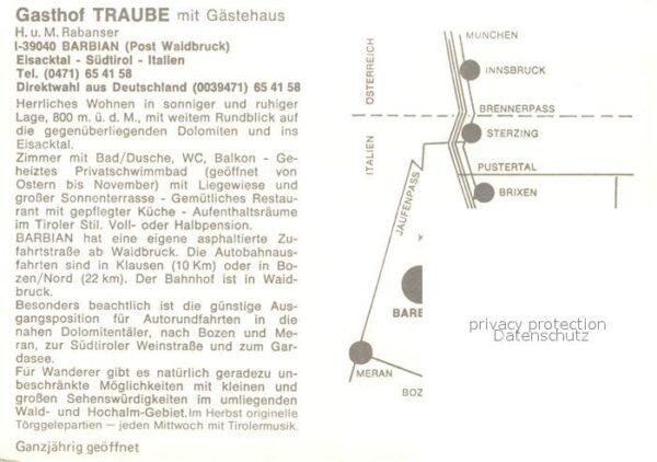 Barbian Gasthof Traube Terrasse Swimming Pool – Bild 2