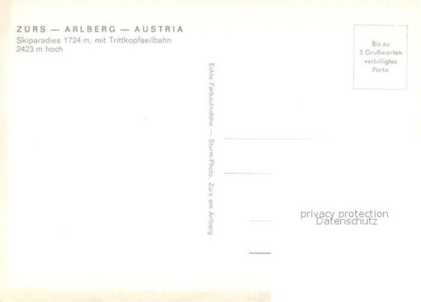 Zuers Arlberg Kabinenbahn Wintersportplatz Alpen – Bild 2