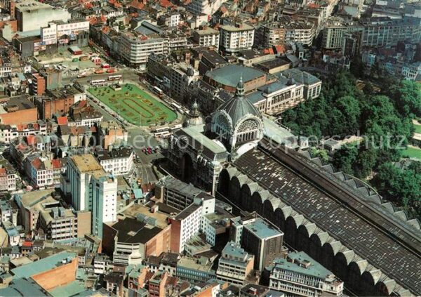 Antwerpen Anvers Bahnhof Fliegeraufnahme