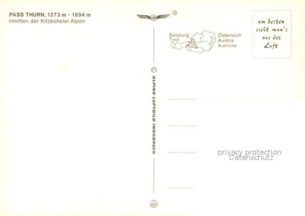Pass Thurn Gebirgspass Kitzbüheler Alpen Fliegerau – Bild 2