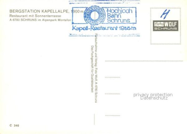 Schruns Vorarlberg Bergstation Kapellalpe Restaurant mit S – Bild 2