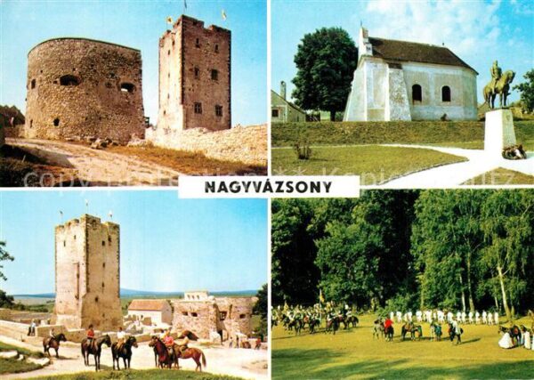 Nagyvazsony Burg Kiniszi Kapelle Reiterstandbild Re