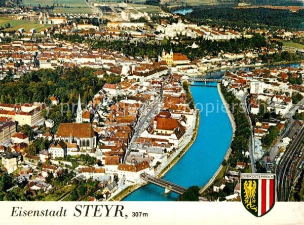 Steyr Enns Oberoesterreich Eisenstadt Fliegeraufnahme