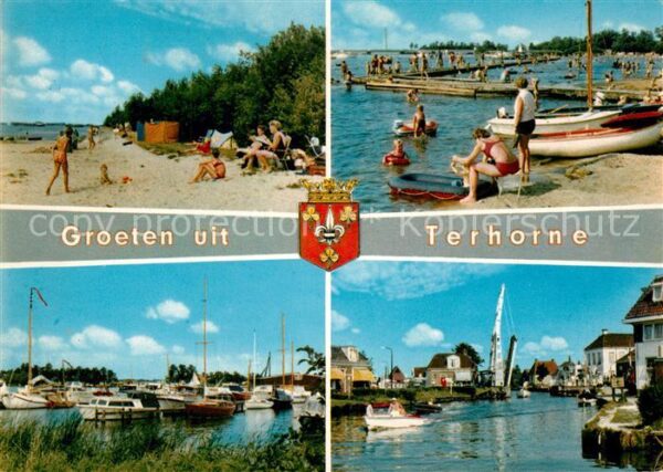 Terhorne Badestrand Hafen Kanal Zugbrücke
