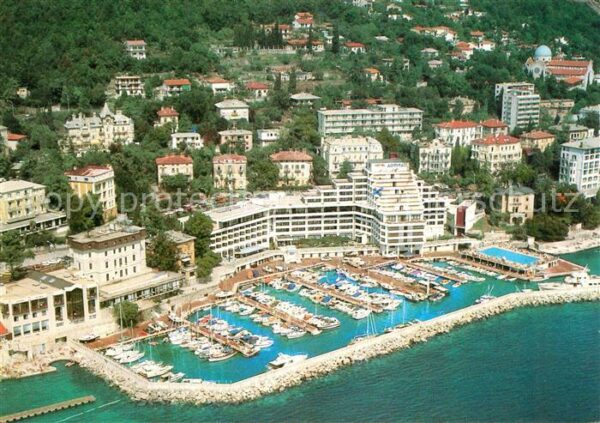 Opatija Abbazia Hotel Admiral Hafen Fliegeraufnahme