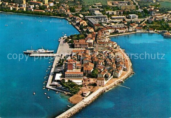 Umag Umago Istrien Altstadt Landzunge Fliegeraufnahme