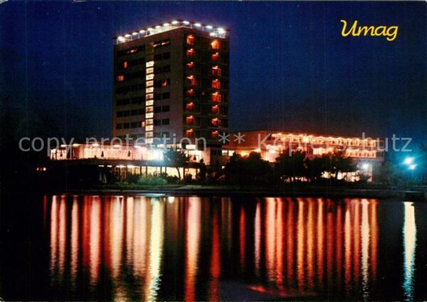 Umag Umago Istrien Hotel Adriatic Nachtaufnahme