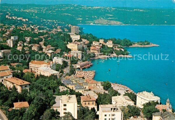 Opatija Abbazia Küstenpanorama Fliegeraufnahme