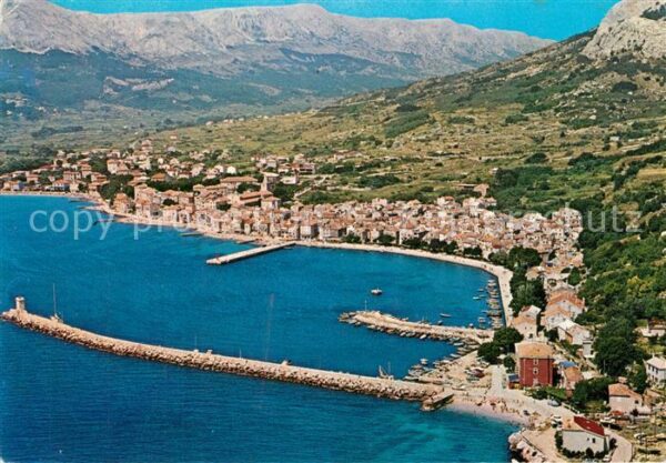 Baska Otok Krk Hafen Fliegeraufnahme