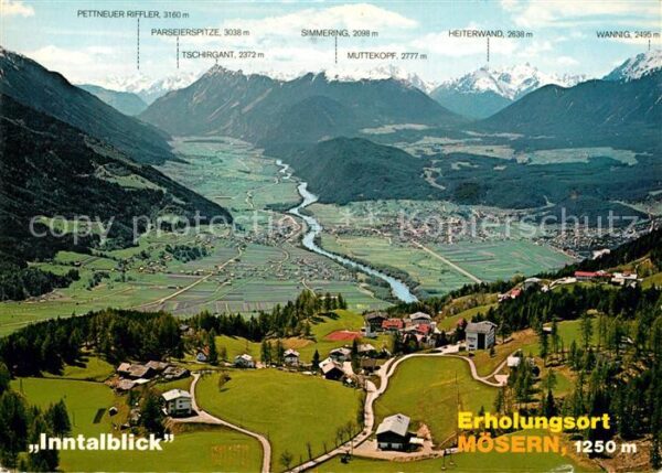 Moesern mit Telfs Mieminger Plateau und Lechtal